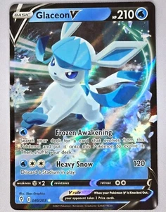 Juego de cartas coleccionables Pokémon Glaceon V Evolving Skies 040/203 Holo ultra raro - Imagen 1 de 2