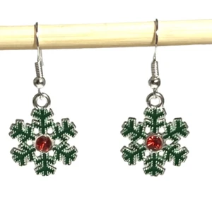 ATQ Christmas Dangle Silver Earrings - Picture 1 of 13