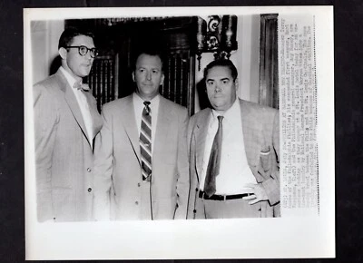 Earl Torgeson Terry Moore Roy Hamey 1954 BRAWL Press Photo Philadelphia Phillies - Image 1 of 2