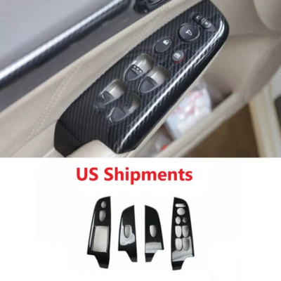 For Honda Civic 8th 2006-2011 Carbon Fiber Window Lift Switch Button Cover Trim Foto 1 de 4