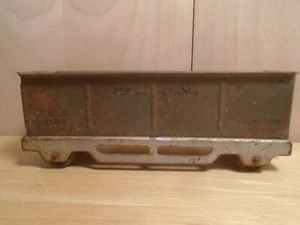 VINTAGE MARX LUMAR #2785 PRR HEAVY METAL FLOOR TOY GONDOLA TRAIN CAR - Picture 1 of 6