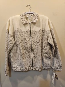 NWT Women's Teddi Petite Fleece Barn Jacket Full Zip Size PM Shoulder Pads - Picture 1 of 5