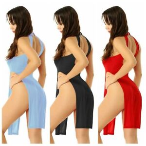 Sexy Women Ultra Thin Lingerie Bodycon Evening Party Cocktail Club Mini Dress