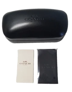 Estuche rígido para gafas de sol Coach negro con paño de limpieza 3307 - Imagen 1 de 7