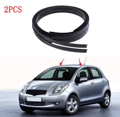 2PCS Car Roof Trim Moulding Strip Sealing Cover For Toyota 07-11 Yaris Hatchback - Image 1 of 4