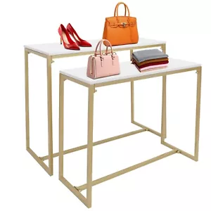 Modern Nesting Tables Retail Display Tables Set of 2 Shoes and Handbags Shelf... - Picture 1 of 9