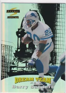 BARRY SANDERS Detroit Lions 1996 SCORE DREAM TEAM Insert Football Card MINT RARE - Picture 1 of 2