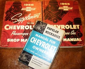 1956 1955 Chevrolet Shop Manuals Tune Up Bel Air 210 150 Nomad Beauville Delray - Picture 1 of 9