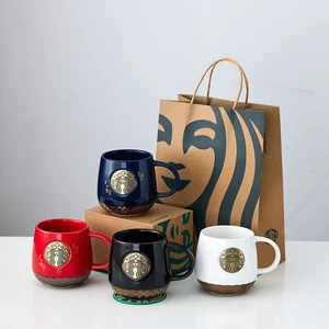 Starbucks Fisch Skalen+Fuchs Keramik Klassische Kupfer Dichtung Kaffeetasse Set - Bild 1 von 17