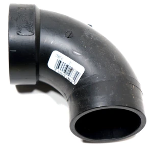 Nibco 2" ABS DWV 90 grados montaje en codo de calle solvente enchufe buje de soldadura extremo deslizante - Imagen 1 de 1
