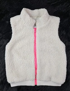 Gap Kids Girl's Vest Sherpa Warm White Pink SZ(M) - Picture 1 of 5