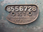British Railways Mineral Wagon Number Plate,  MET CAMMELL