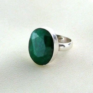 Precioso anillo de plata esterlina de zafiro verde 12,41 CTW con certificación GLA $2500 - Imagen 1 de 2
