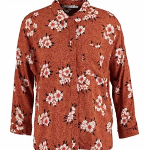 Women’s Rust Orange Floral Shirt Top Blouse Size UK 6(XS) - Picture 1 of 4