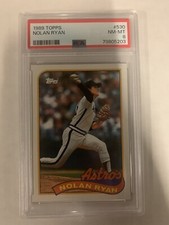 1989 Topps Nolan Ryan PSA 8 Mets Angels Astros Rangers