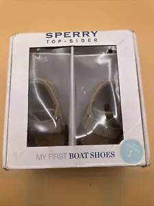 Sperry Bluefish Crib H&L Linen/O My First Boat Shoe Sz0-3 months NIB - Picture 1 of 12