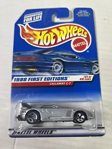 Hot Wheels 1998 First Editions #31 Callaway C-7 Silver Mattel Wheels Diecast Car - Picture 1 of 6