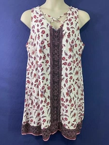 MAURICES 2XL XXL Knee Length Lined Pink & White Floral Sleeveless Cocktail DRESS - Picture 1 of 9