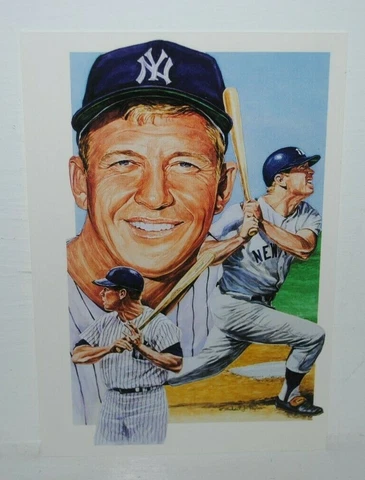 Mickey Mantle, New York Yankees, Legends postcard #10, 2nd series, 1991, NRMT Cover