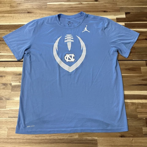 North Carolina Tar Heels Shirt Mens Extra Large Blue Nike Jordan NCAA Football Cover