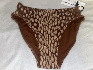 ROBIN PICCONE Pigeon Brown Animal Print Bikini Bottom NEW - Picture 1 of 2