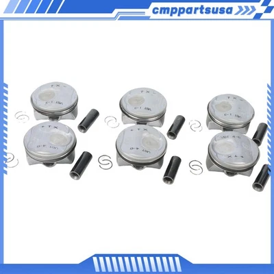 6PCS Pistons Kit STD Φ96mm For Porsche Macan S/GTS Panamera S/4S 3.0T V6 970 95B — 第 1/4 张图片