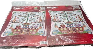 2 Janlynn Kissenbezug gezählt Kreuzstich Arche Noah #023-0224 Weihnachten - Bild 1 von 8