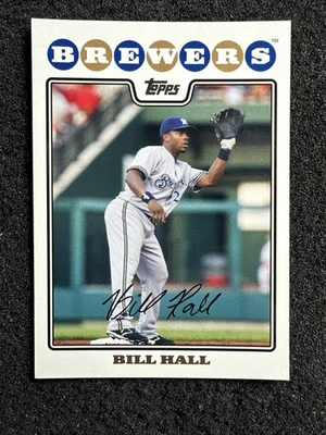 Bill Hall #517 2008 Topps cantidad de béisbol Milwaukee Brewers Foto 1 de 2