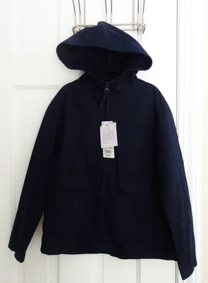 NWT UNIQLO x JW ANDERSON Navy Full Zip Hooded Lightweight Jacket – boys 7-8 - Image 1 of 4