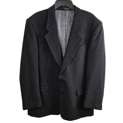 Mens XL Gray Black Lined Satin Officewear Business Workwear Formal Classy Blazer - Image 1 of 4