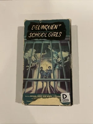 Delinquent School Girls VHS Vestron Video Rare  OOP Cut Box Rare Tested 1985 - Image 1 of 4