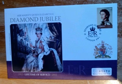 UK FDC DIAMOND JUBILEE 6 FEBRUARY 2012 LONDON SW1. 1952-2012 LIFETIME OF SERVICE - Image 1 of 2