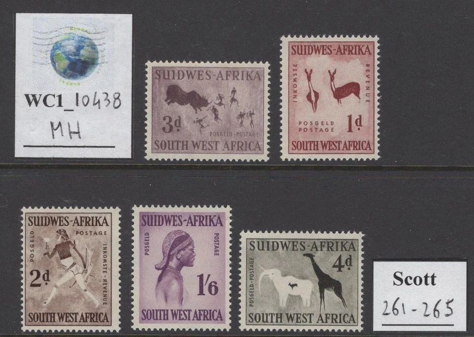 WC1_10438. BRIT. COLONIAS:S.W.AFRICA .1960 cplt. set. Scott 261-265. MH Foto 1 de 1