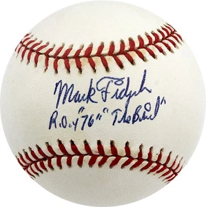 Mark Fidrych Singed Autographed AL Baseball Inscribed ROY 76, The Bird PSA - Picture 1 of 2