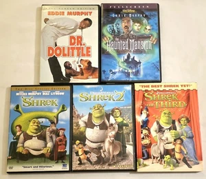 Dr. Dolittle, Haunted Mansion, Shrek, Shrek 2 & Shrek 3 DVD Eddie Murphy Movies - Bild 1 von 5