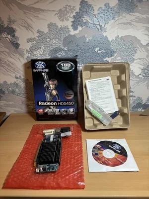 AMD Sapphire Radeon HD 5450 1GB DDR3 PCI-E HDMI/DVI-I/VGA LP Brackets, CD, Boxed - Image 1 of 4