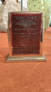Vtg Time Flies-No key-Prepare For Tomorrow Bank With Photo-Zell Products - Picture 1 of 7