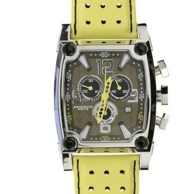 New AKRIBOS XXIV Mens AK415 'Conqueror' Watch Yellow Band - Image 1 of 4
