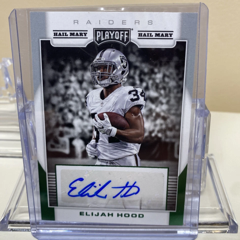 2017 Panini Playoff Elijah Hood Playoff Rookie Auto #RS-EH Mint Raiders - Image 1 of 2