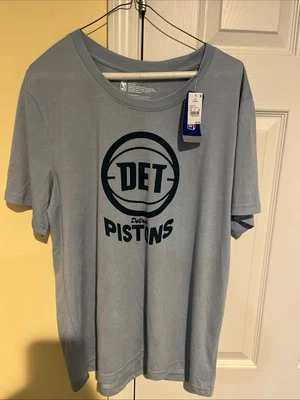 NWT NBA Detroit Pistons Basketball Light blue T-Shirt Women’s Sz XL Licensed - Image 1 of 4