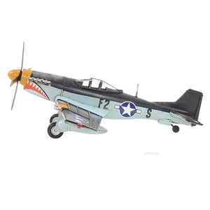 1943 P-51 Mustang Fighter Plane Model 1:40 WWII Iron Aircraft Replica Gift - Picture 1 of 20