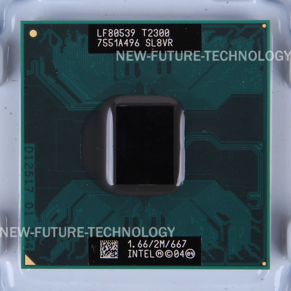 Intel Core Duo T2300 (LF80539GF0282M) SL8VR SL9JL CPU Processor 667/1.66 GHz 31W - Image 1 of 1