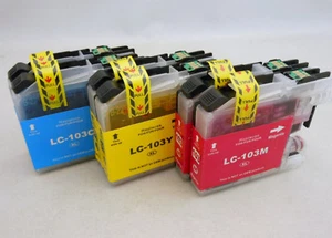 6PK LC103 C M Y Inkjet for Brother MFC-J875DW J870DW MFC-J6920DW J4610DW J4710DW - Picture 1 of 4