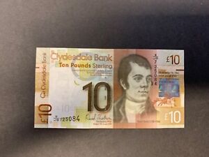 CLYDESDALE  BANK  £10   25th April 2009   Serial: W/JB    UNC
