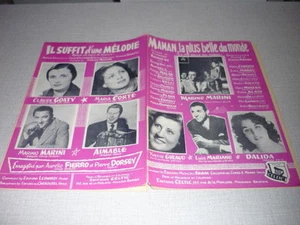 DALIDA MARINO MARINI LUIS MARIANO PARTITION MUSICALE - Picture 1 of 1