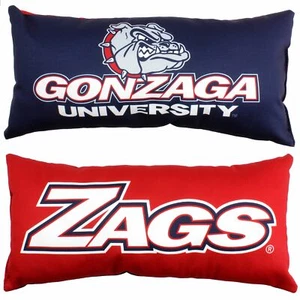 Gonzaga Bulldogs Cuscino da Viaggio con Imbottitura a 2 Lati, 16" x 8", Made in USA - Foto 1 di 4