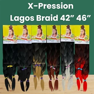 Xpression Lagos Braid Pre Stretched Braiding Hair Extension 42 & 46'' - Picture 1 of 1