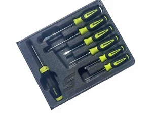 Snap On Tools SGDX60RAT High Viz 6pc Soft Grip Screwdriver Set w/ Ratcheting - Bild 1 von 7