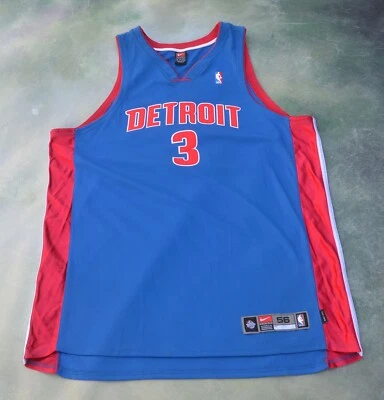 Vintage Nike NBA Detroit Pistons Ben Wallace #3 Jersey Size 56. — 第 1/4 张图片