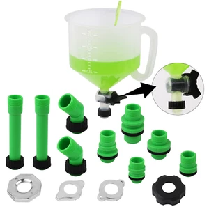 SWANLAKE No-Spill Coolant Funnel Kit,Spill Proof Funnel Bleeder with Adapters.Un - Picture 1 of 12